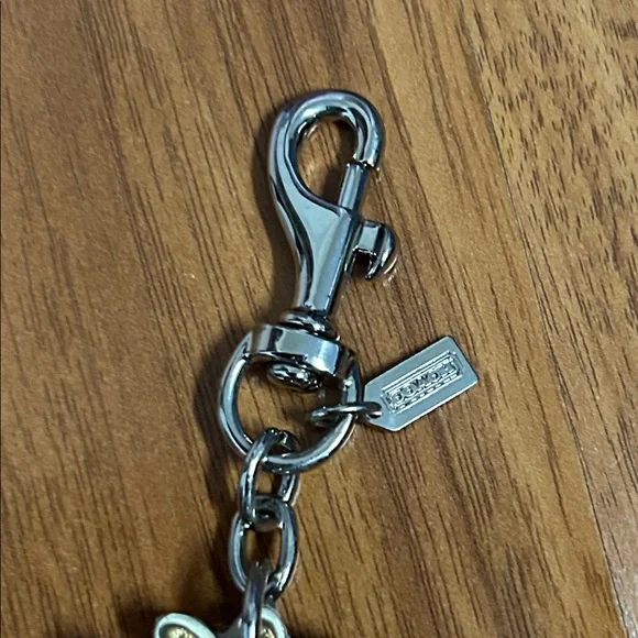 Coach Snowflake ❄️ Leather Keychain Bag Charm - Picture 4 of 14